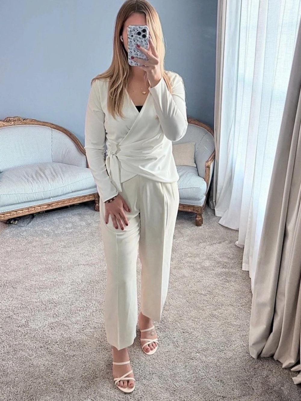White Wrap Blouse